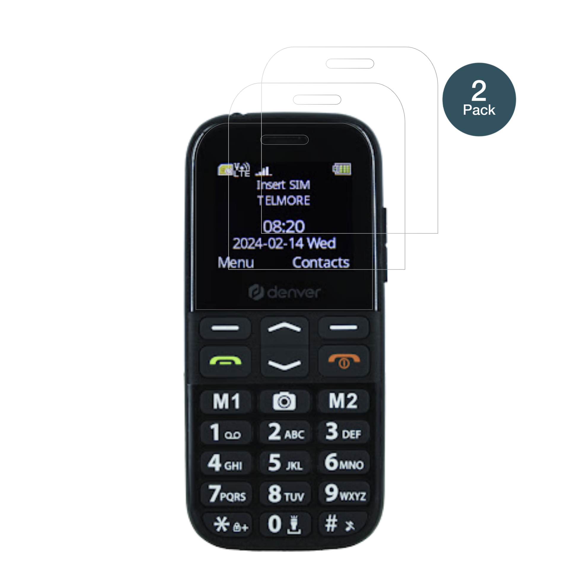 DenverBAS-18600L mit aufgebrachter dipos Flex Schutzfolie, glasklare Darstellung ohne Einschränkungen