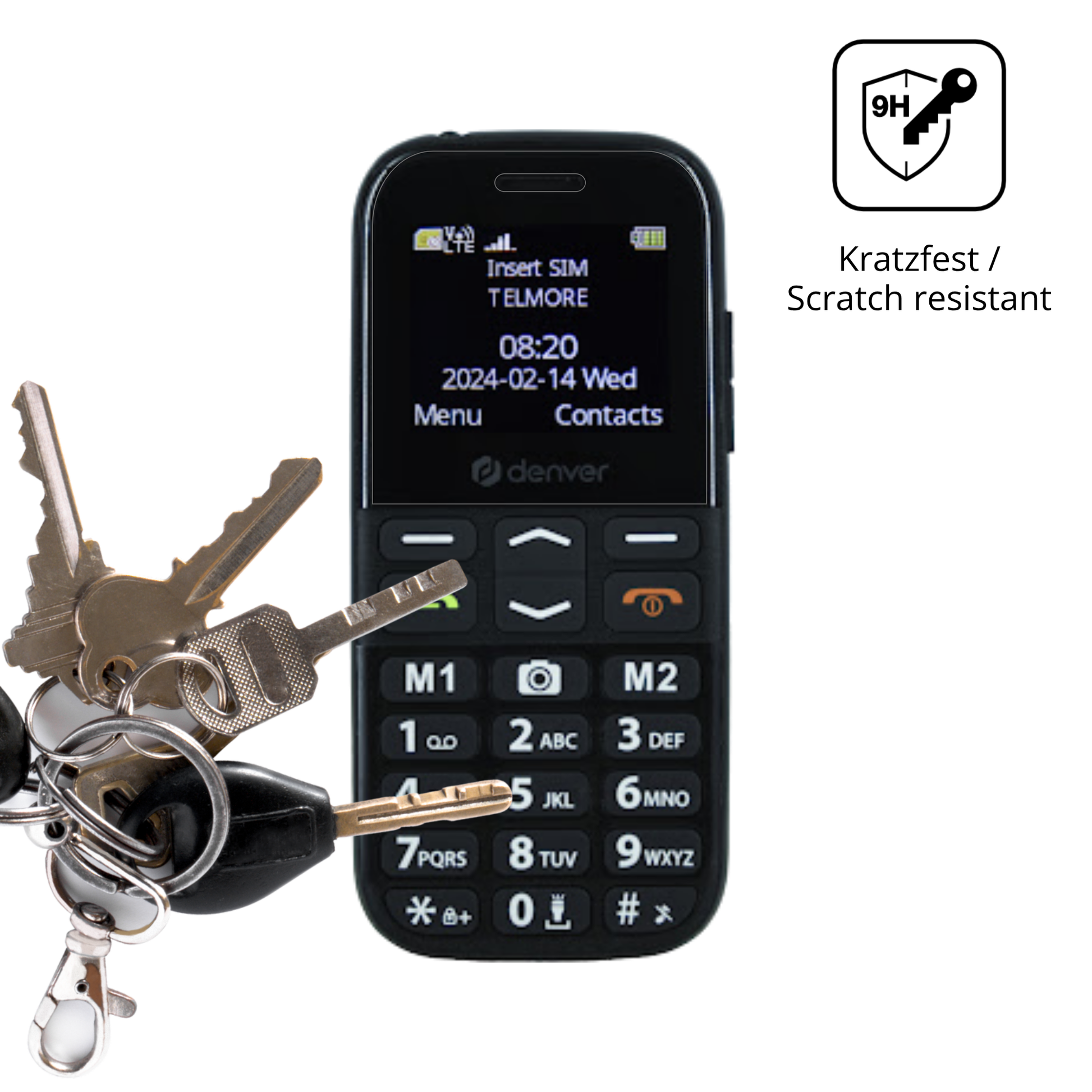 dipos Displayschutz für Denver BAS-18600L, transparente Oberfläche, perfekte Passform auch für die Rundungen