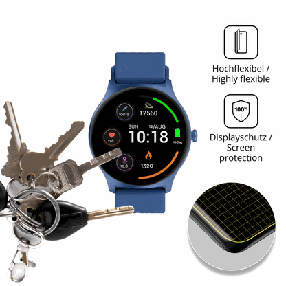 dipos Displayschutz für Denver SWC-387 1.43 Zoll, transparente Oberfläche, geringe Dicke und perfekte Passform
