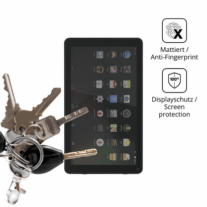 dipos Displayschutz für Denver TIQ-10394, mattierte Oberfläche, Blickschutzfilter und perfekter Passform