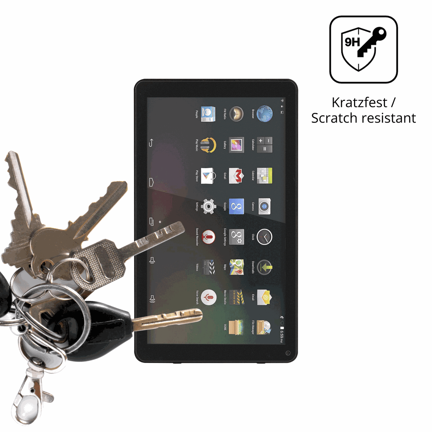 dipos Displayschutz für Denver TIQ-10394, mattierte Oberfläche, robuste Festigkeit und perfekte Passform