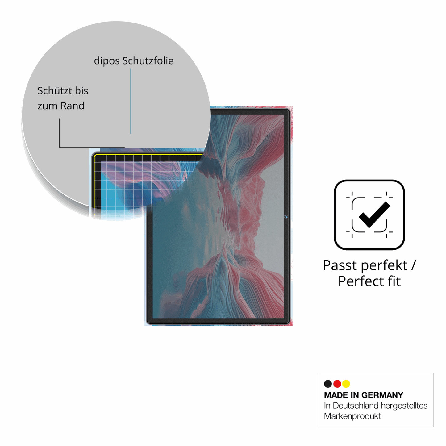Screen Protector for Dghrti TAB30 10.1 Privacy Filter 4-Way Protection dipos