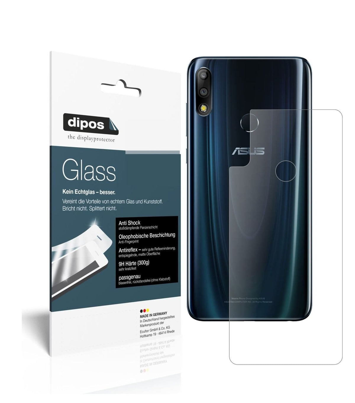 Screen Protector Asus ZenFone Max Pro (M2) back matte Flexible Glass 9H dipos
