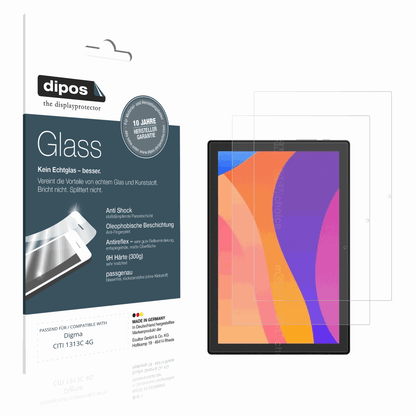 Matte Displayschutzfolie von dipos passend für Digma CITI 1313C 4G, 9H kratzfest und blasenfrei montiert