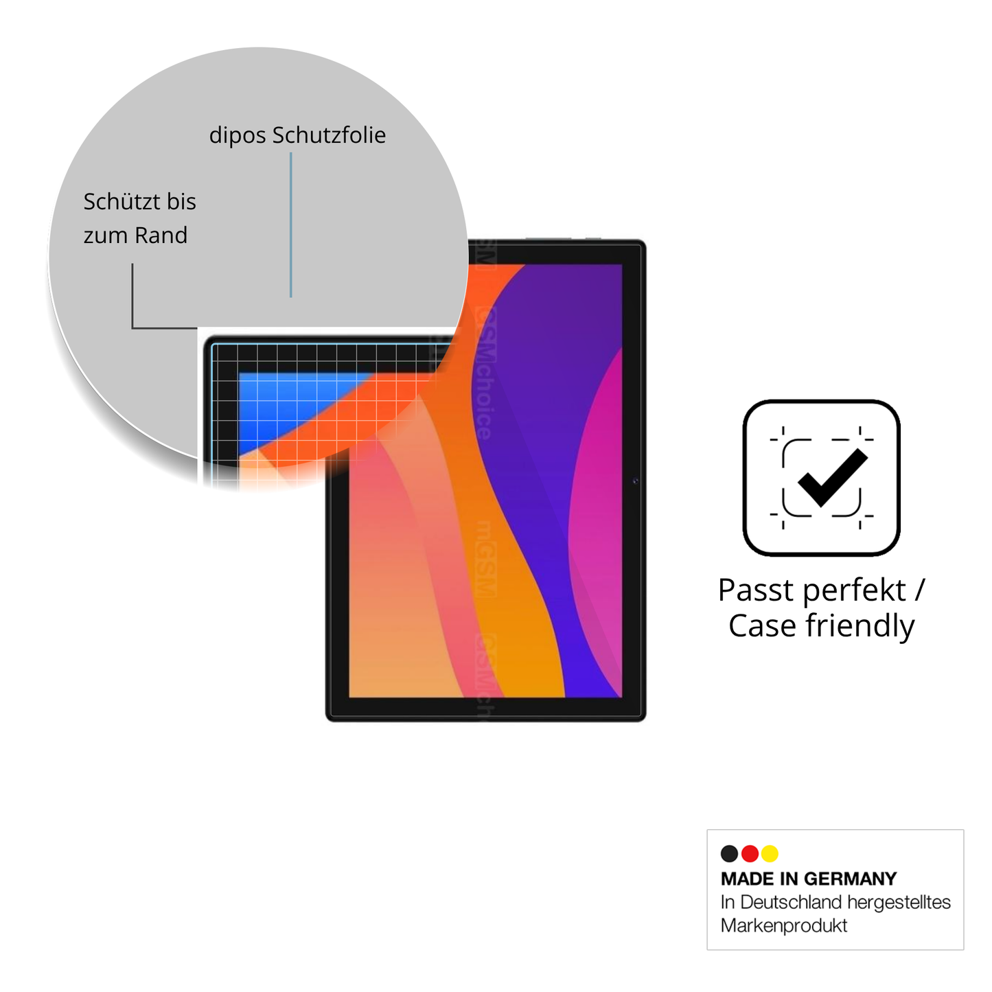 Besonders flexibler Displayschutz mit Anti-Shock-Schicht im Materialmix