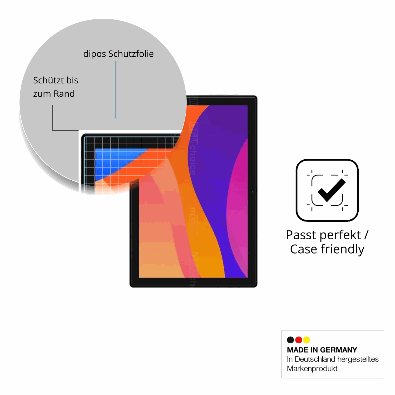 Besonders flexibler Displayschutz mit Anti-Shock-Schicht im Materialmix