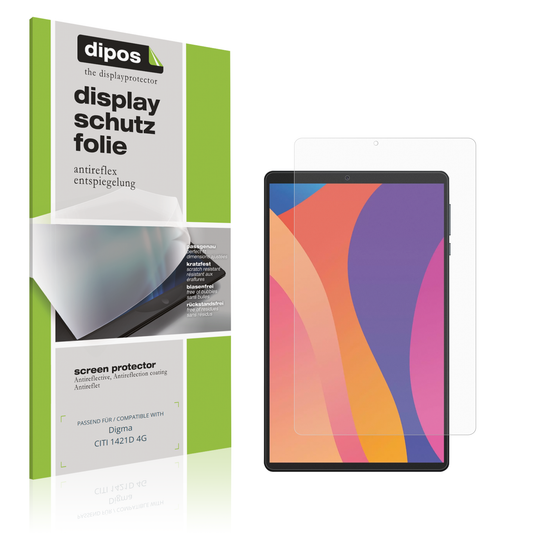 Matte Displayschutzfolie von dipos passend für Digma CITI 1421D 4G, präziser Zuschnitt und blasenfrei montiert