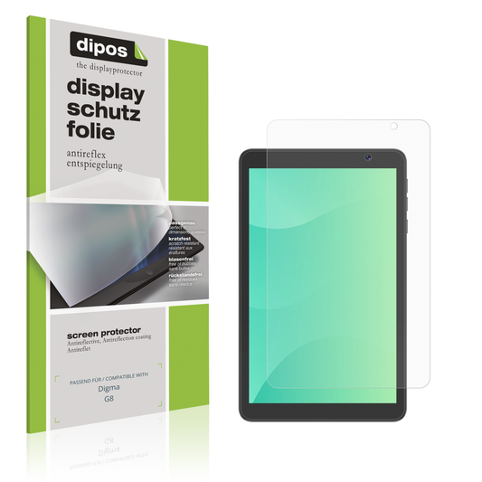 Matte Displayschutzfolie von dipos passend für Digma G8, präziser Zuschnitt und blasenfrei montiert