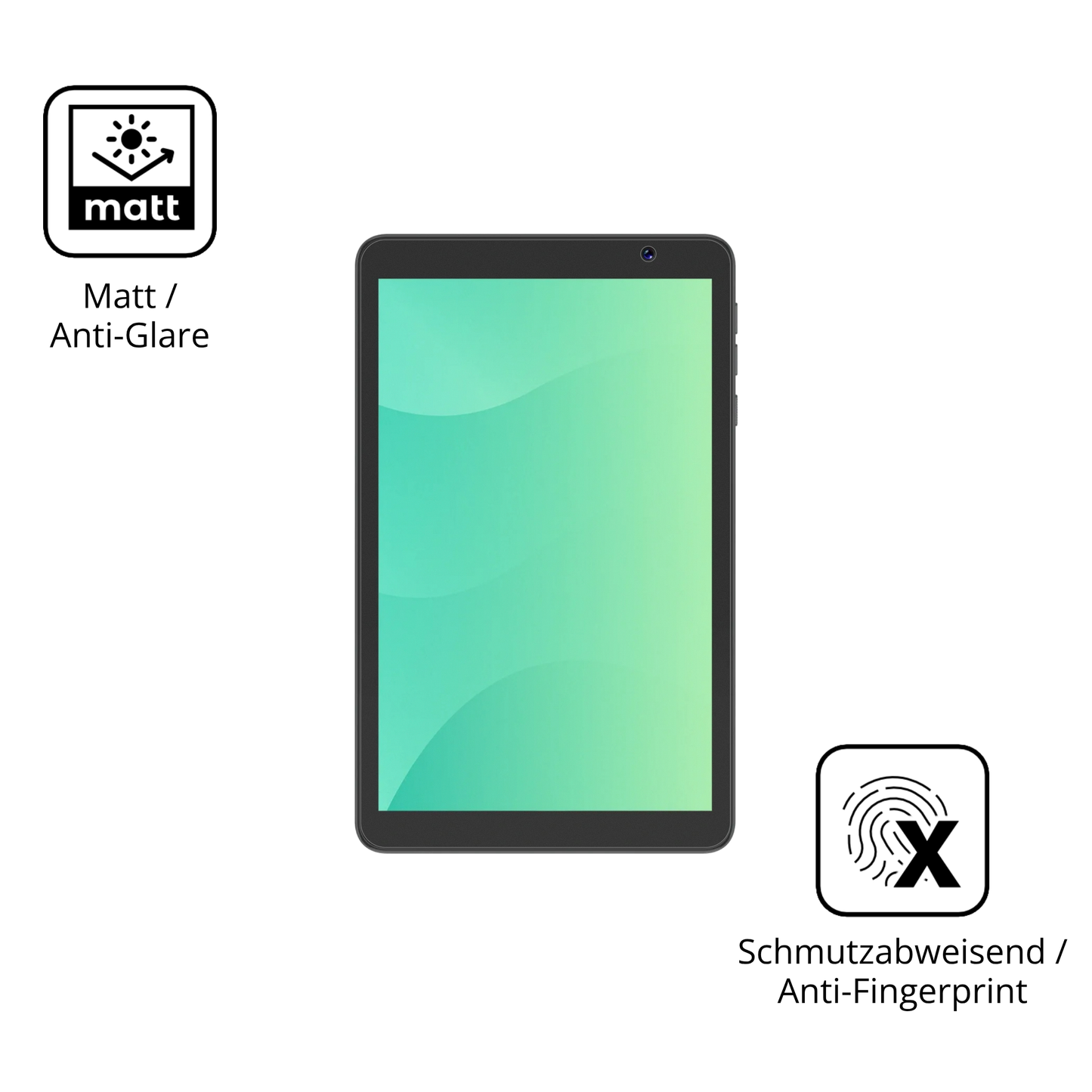 Dünne und entspiegelnde Folie passend zugeschnitten für Digma G8