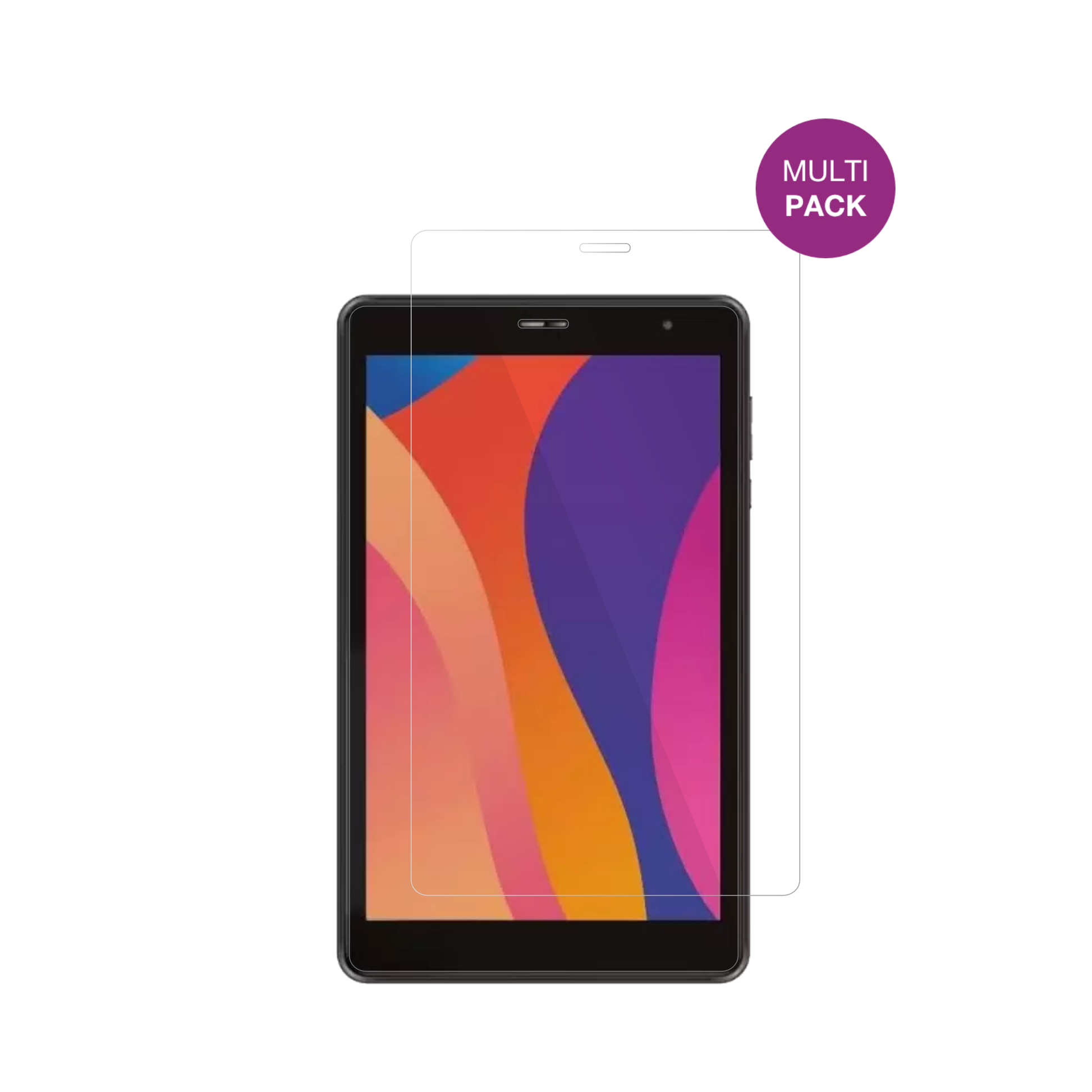 DigmaOptima 8306C 4G mit aufgebrachter dipos Displayschutzfolie, glasklare Darstellung ohne Einschränkungen