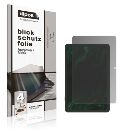 Blickschutzfolie von dipos passend für Digma Pro Eclipse, präziser Zuschnitt und blasenfrei montiert