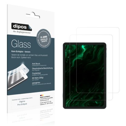 Klare Displayschutzfolie von dipos passend für Digma Pro Eclipse, 9H kratzfest und blasenfrei montiert