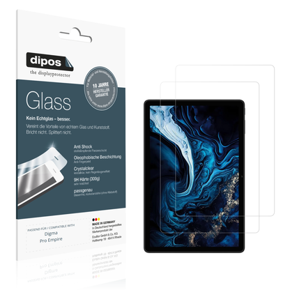 Klare Displayschutzfolie von dipos passend für Digma Pro Empire, 9H kratzfest und blasenfrei montiert
