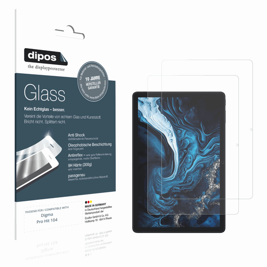 Matte Displayschutzfolie von dipos passend für Digma Pro Hit 104, 9H kratzfest und blasenfrei montiert