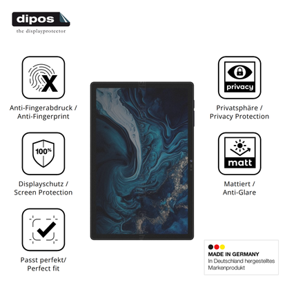 Privatsphäre-Schutz durch Sichtschutz-Folie passend zugeschnitten für Digma Pro Hit 18