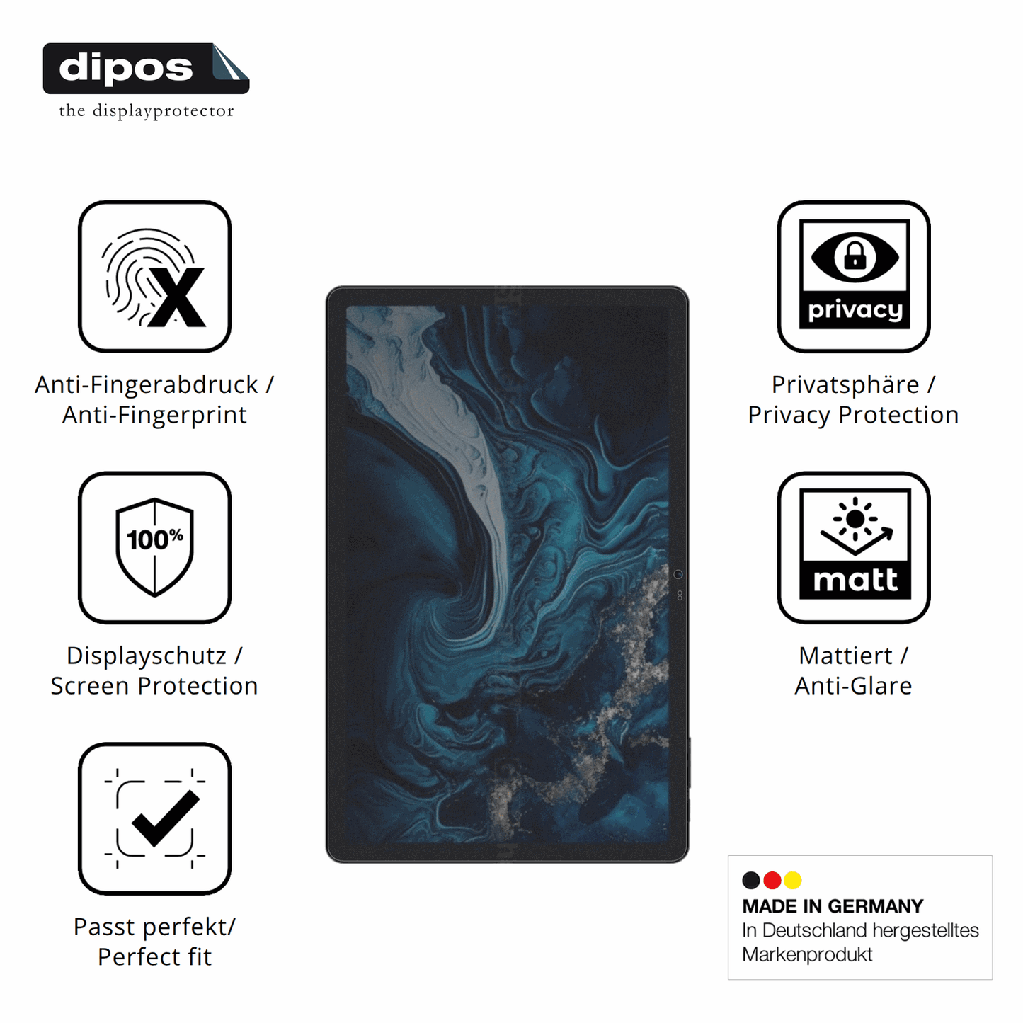 Screen Protector for Digma Pro Prime 18 11 Zoll Privacy Filter 4-Way Protection 