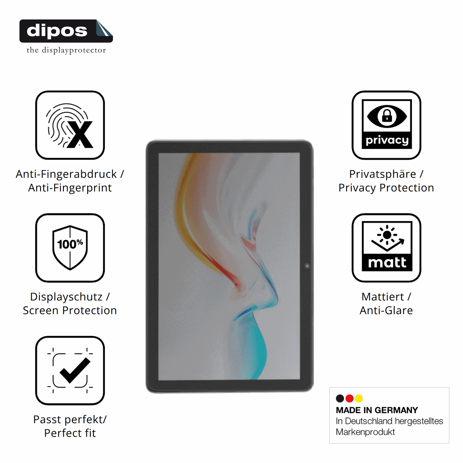 Privatsphäre-Schutz durch Sichtschutz-Folie passend zugeschnitten für Digma Pro Spectrum