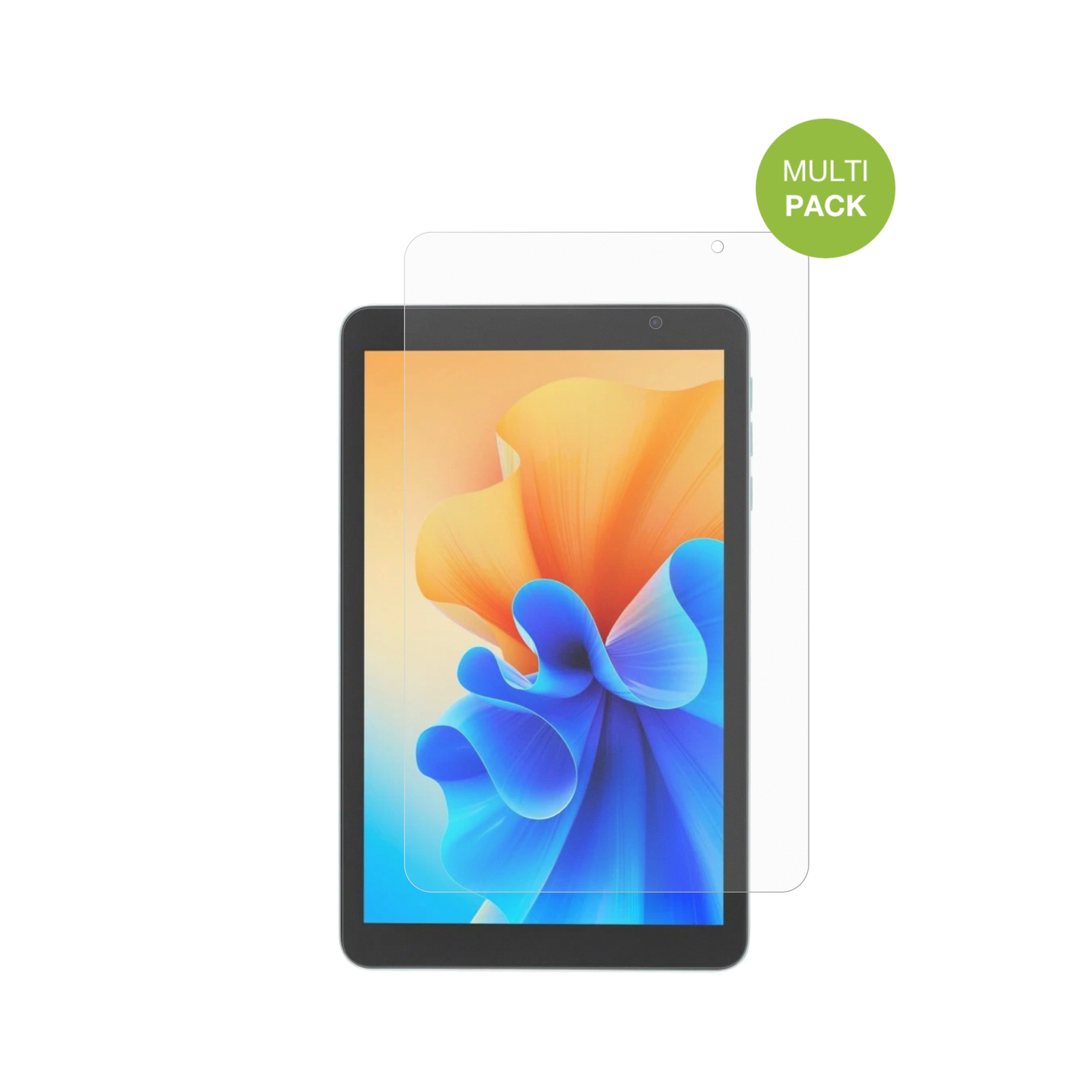 DigmaQ8 mit aufgebrachter dipos Displayschutzfolie, die lästige Fingerabdrücke minimiert