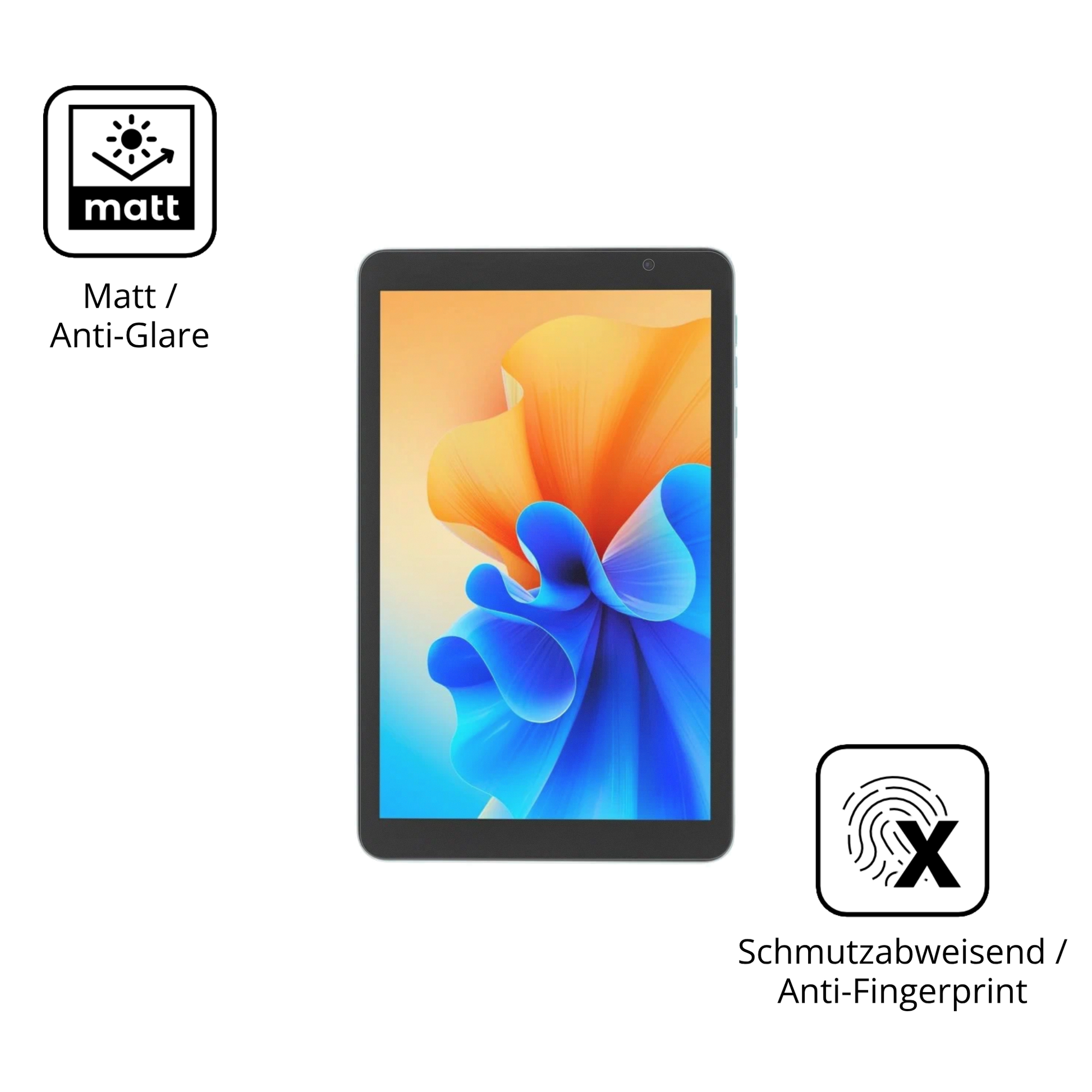 Dünne und entspiegelnde Folie passend zugeschnitten für Digma Q8