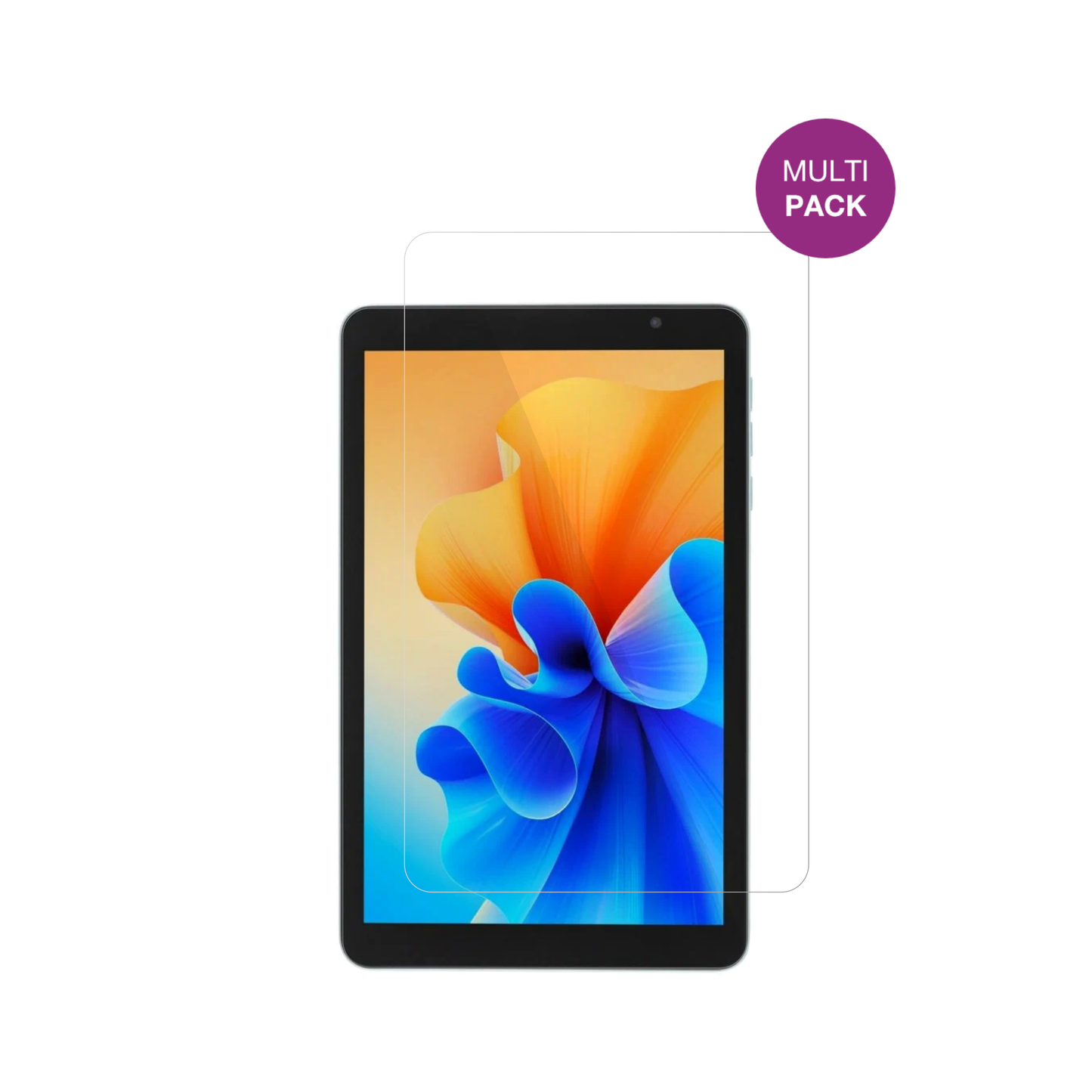 DigmaQ8 mit aufgebrachter dipos Displayschutzfolie, glasklare Darstellung ohne Einschränkungen