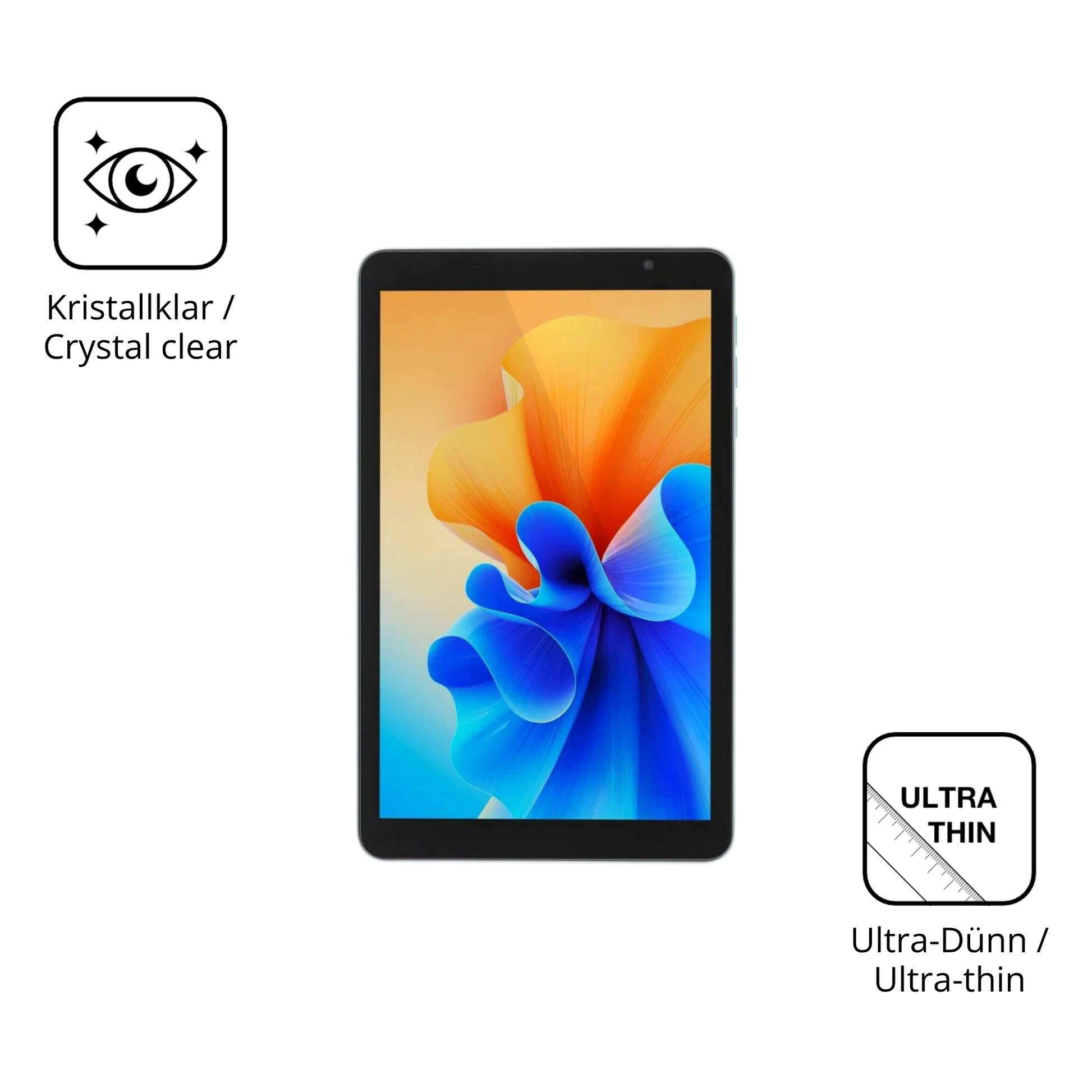 Dünne und klare Folie passend zugeschnitten für Digma Q8