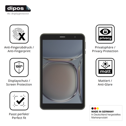 Privatsphäre-Schutz durch Sichtschutz-Folie passend zugeschnitten für Digma R8