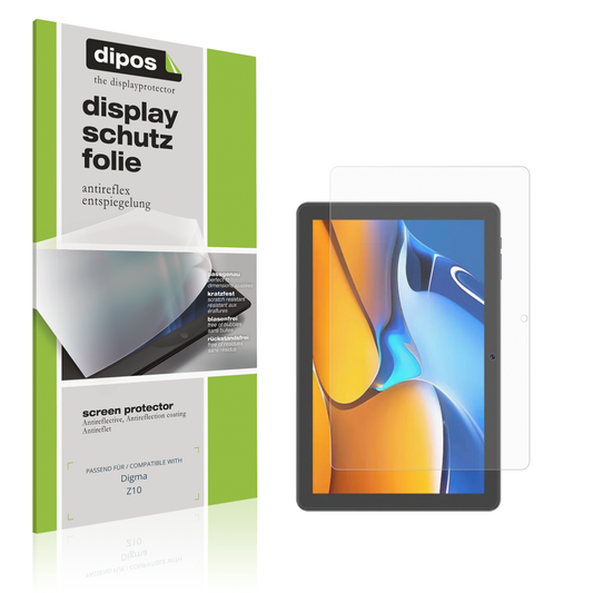 Matte Displayschutzfolie von dipos passend für Digma Z10, präziser Zuschnitt und blasenfrei montiert