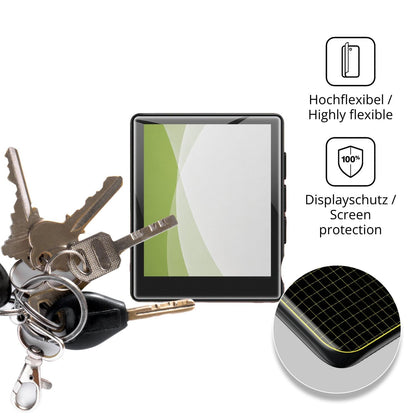 dipos Displayschutz für Diofox M5, transparente Oberfläche, perfekte Passform auch für die Rundungen