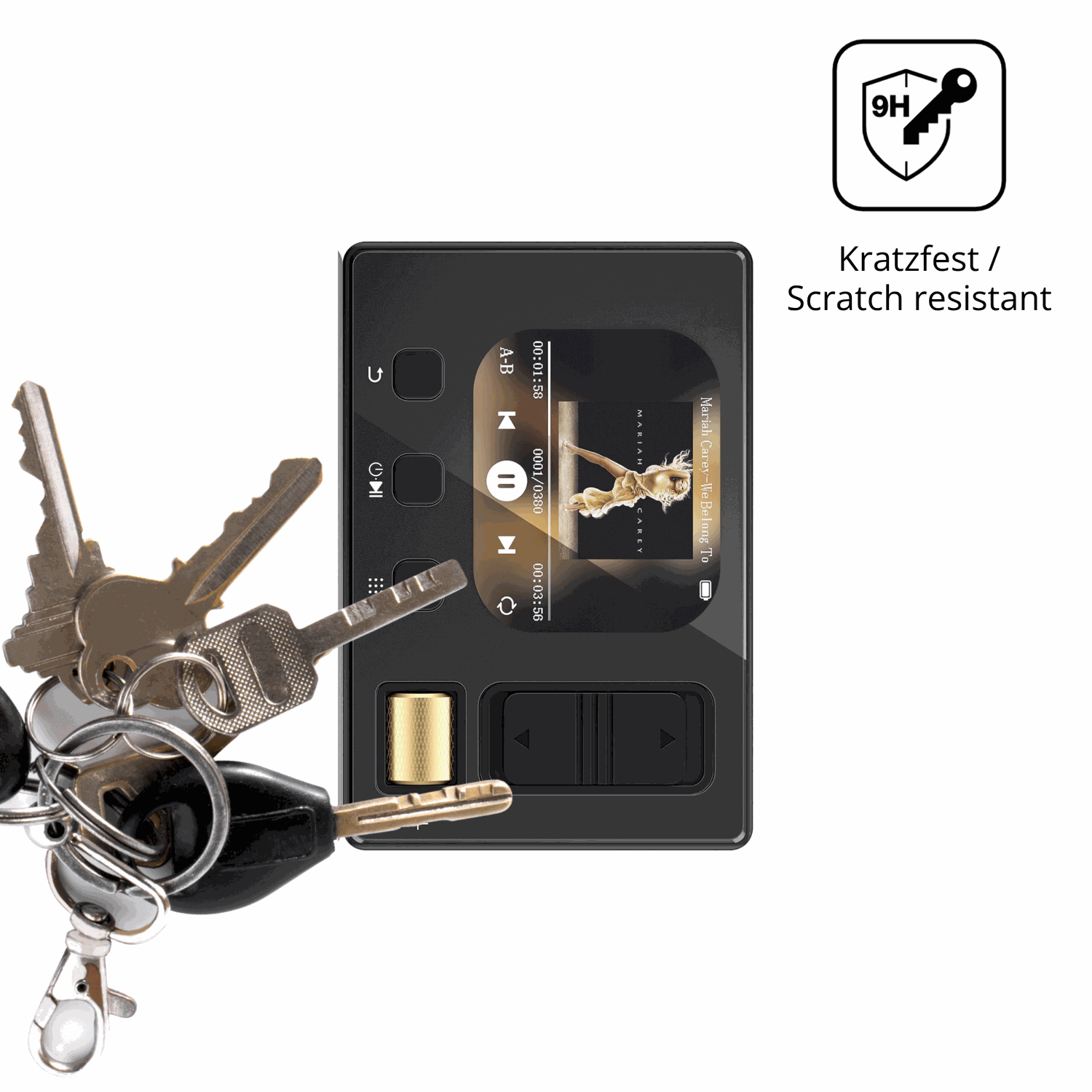 dipos Displayschutz für Diofox M6 MP3-Player, mattierte Oberfläche, robuste Festigkeit und perfekte Passform