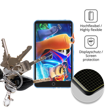 dipos Displayschutz für Diofox M8 MP3-Player, transparente Oberfläche, perfekte Passform auch für die Rundungen