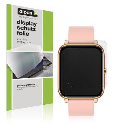 2x Schutzfolie matt für Kalinco CS201C Smartwatch Display-Schutzfolie
