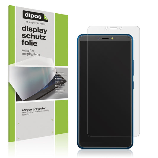 Matte Displayschutzfolie von dipos passend für BQ 6030G Practic, präziser Zuschnitt und blasenfrei montiert