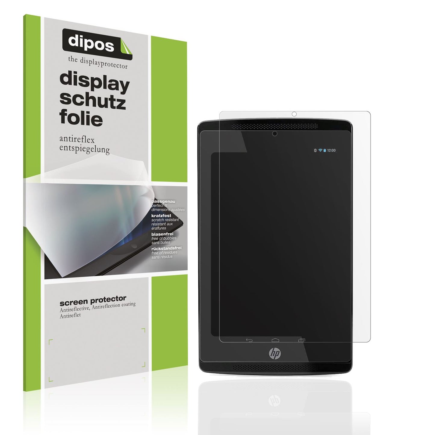 2x Screen Protector for HP Slate 7 Extreme Protection Anti Glare dipos