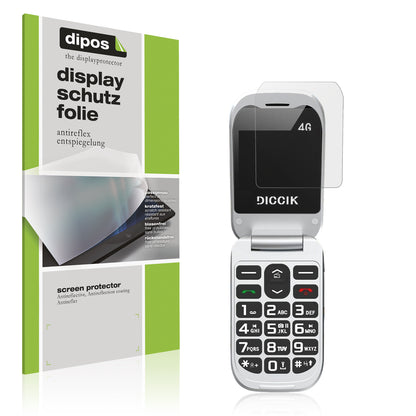 4x Schutzfolie matt für Diccik Seniorenhandy K01 Display-Schutzfolie