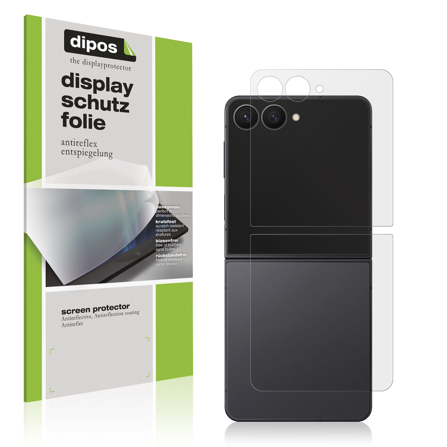 4x Schutzfolie matt für Samsung Galaxy Z Flip7 Aussenseite Display-Schutzfolie