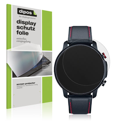 Matte Displayschutzfolie von dipos passend für Motsfit 1,32 Zoll Smartwatch, präziser Zuschnitt und blasenfrei montiert
