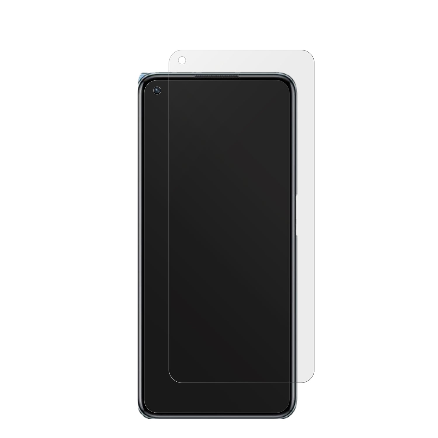OppoK10 5G mit aufgebrachter dipos Displayschutzfolie, die lästige Fingerabdrücke minimiert