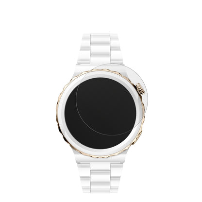 HuaweiWatch GT3 Pro Ceramic (43mm) mit aufgebrachter dipos Displayschutzfolie, die lästige Fingerabdrücke minimiert
