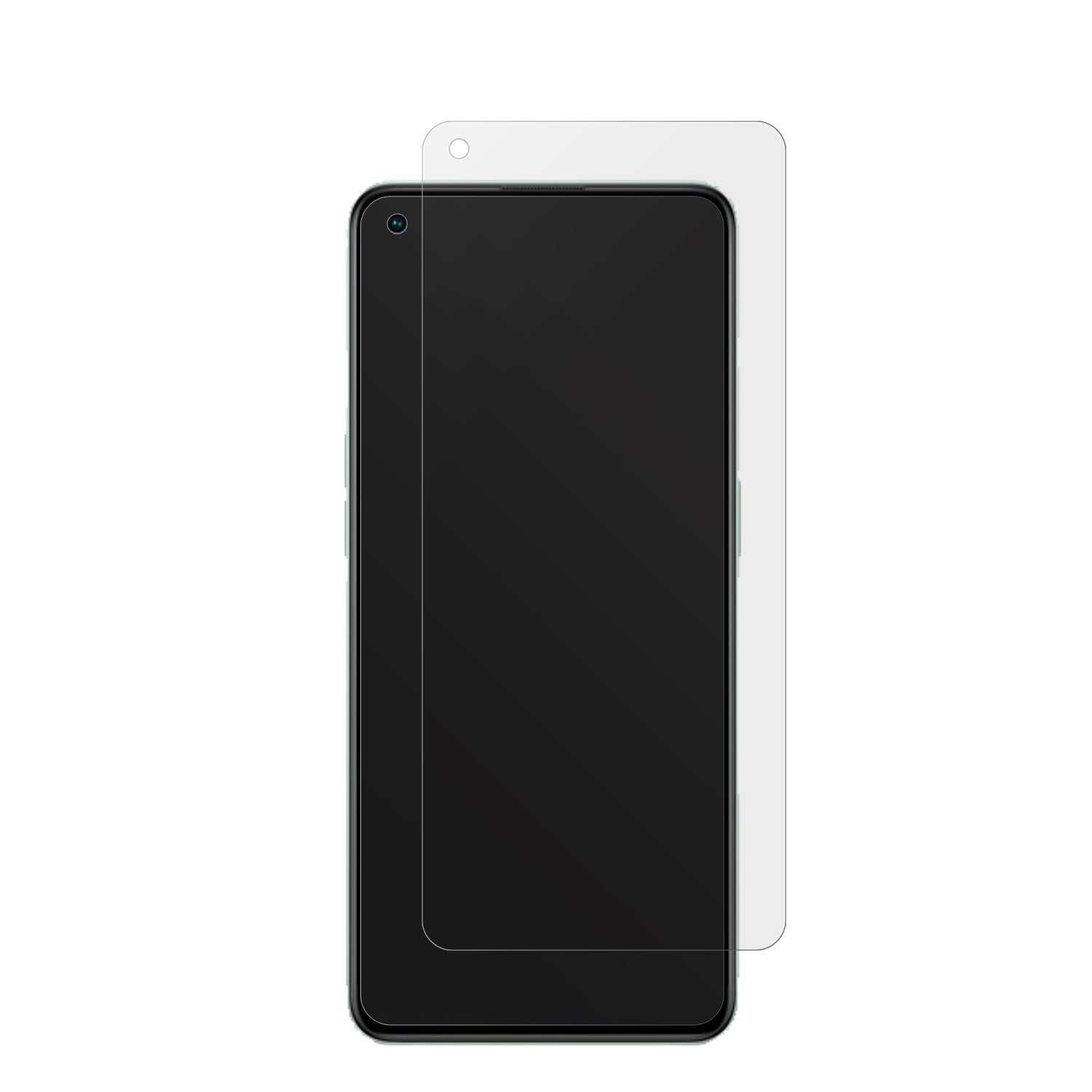 OppoReno8 Lite mit aufgebrachter dipos Displayschutzfolie, die lästige Fingerabdrücke minimiert