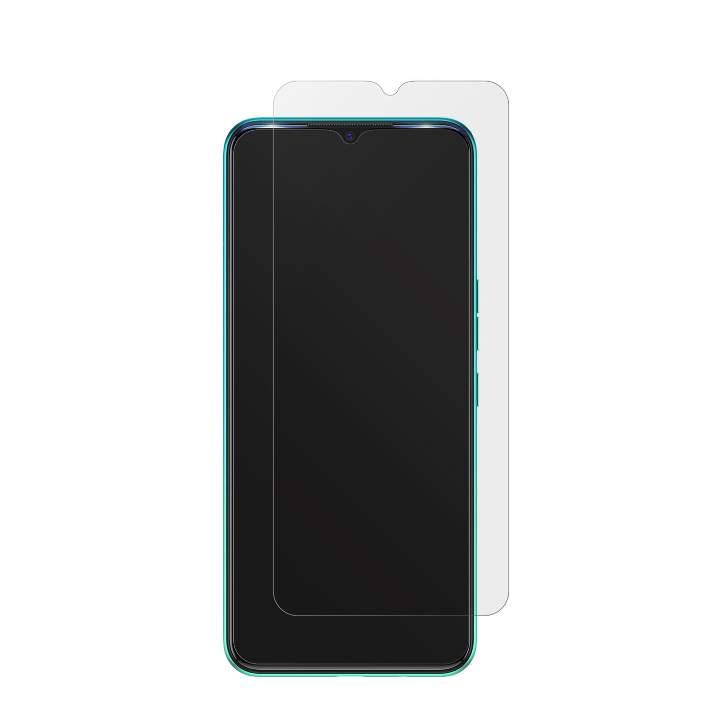 TecnoSpark 7T mit aufgebrachter dipos Displayschutzfolie, die lästige Fingerabdrücke minimiert