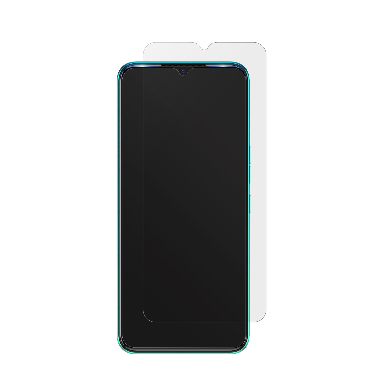 TecnoSpark 7T mit aufgebrachter dipos Displayschutzfolie, die lästige Fingerabdrücke minimiert