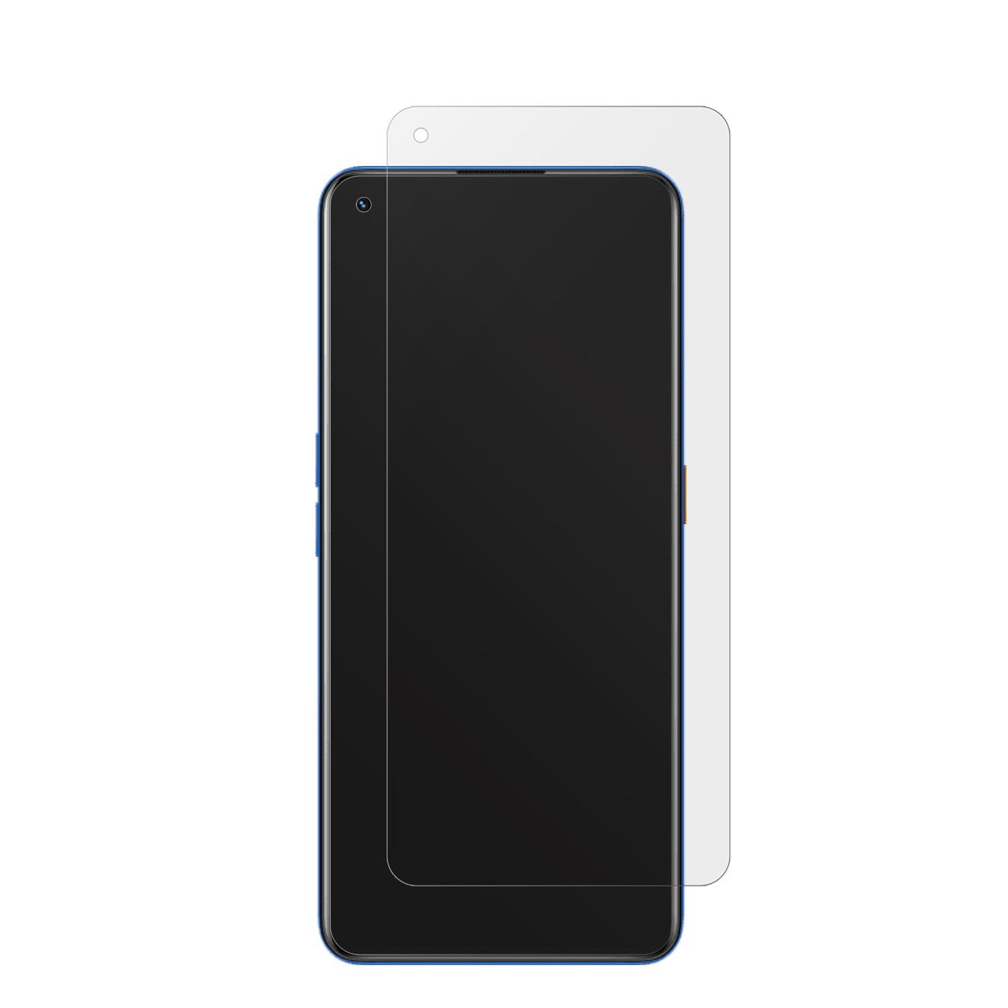 RealmeGT NEO 3T mit aufgebrachter dipos Displayschutzfolie, die lästige Fingerabdrücke minimiert