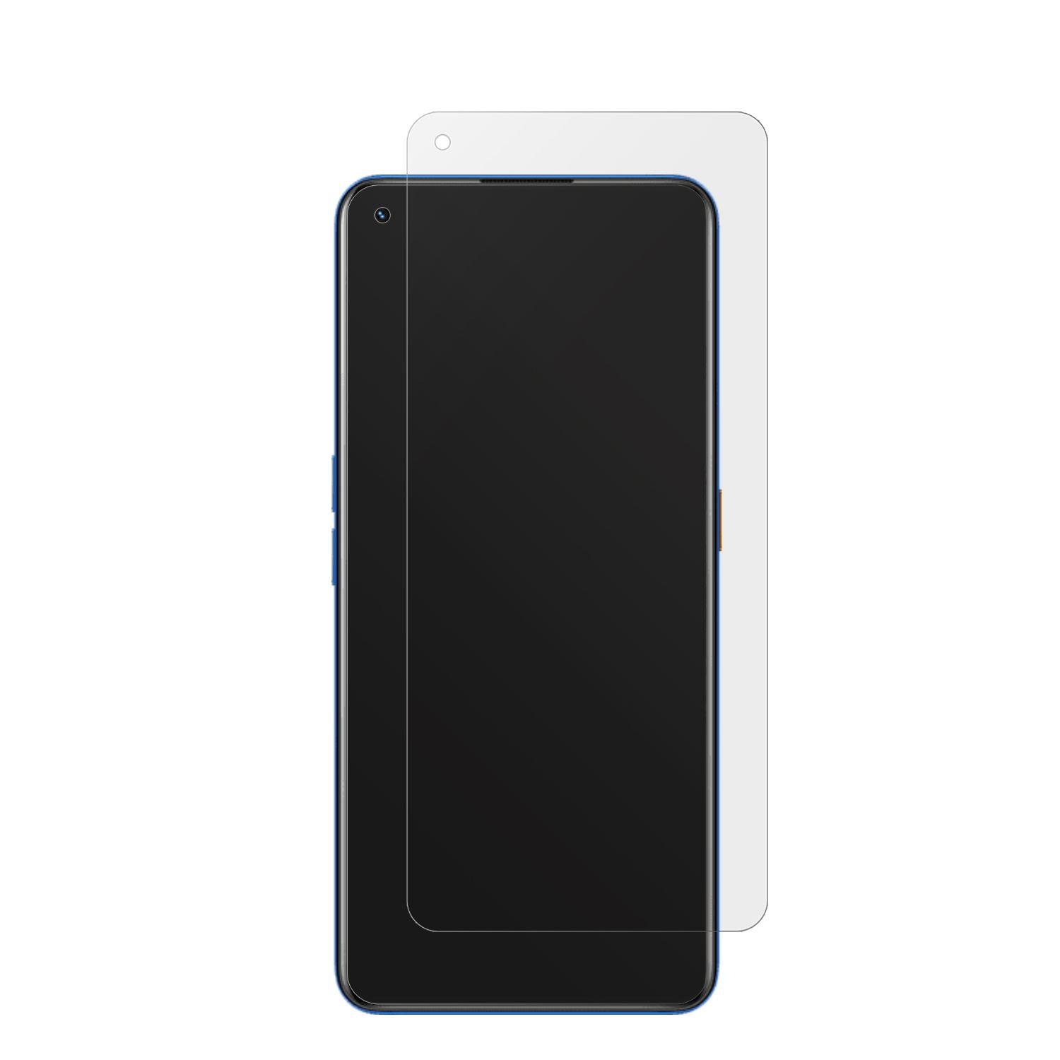 RealmeGT NEO 3T mit aufgebrachter dipos Displayschutzfolie, die lästige Fingerabdrücke minimiert