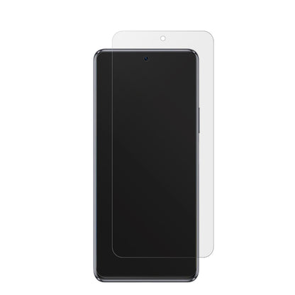Wiko5G mit aufgebrachter dipos Displayschutzfolie, die lästige Fingerabdrücke minimiert
