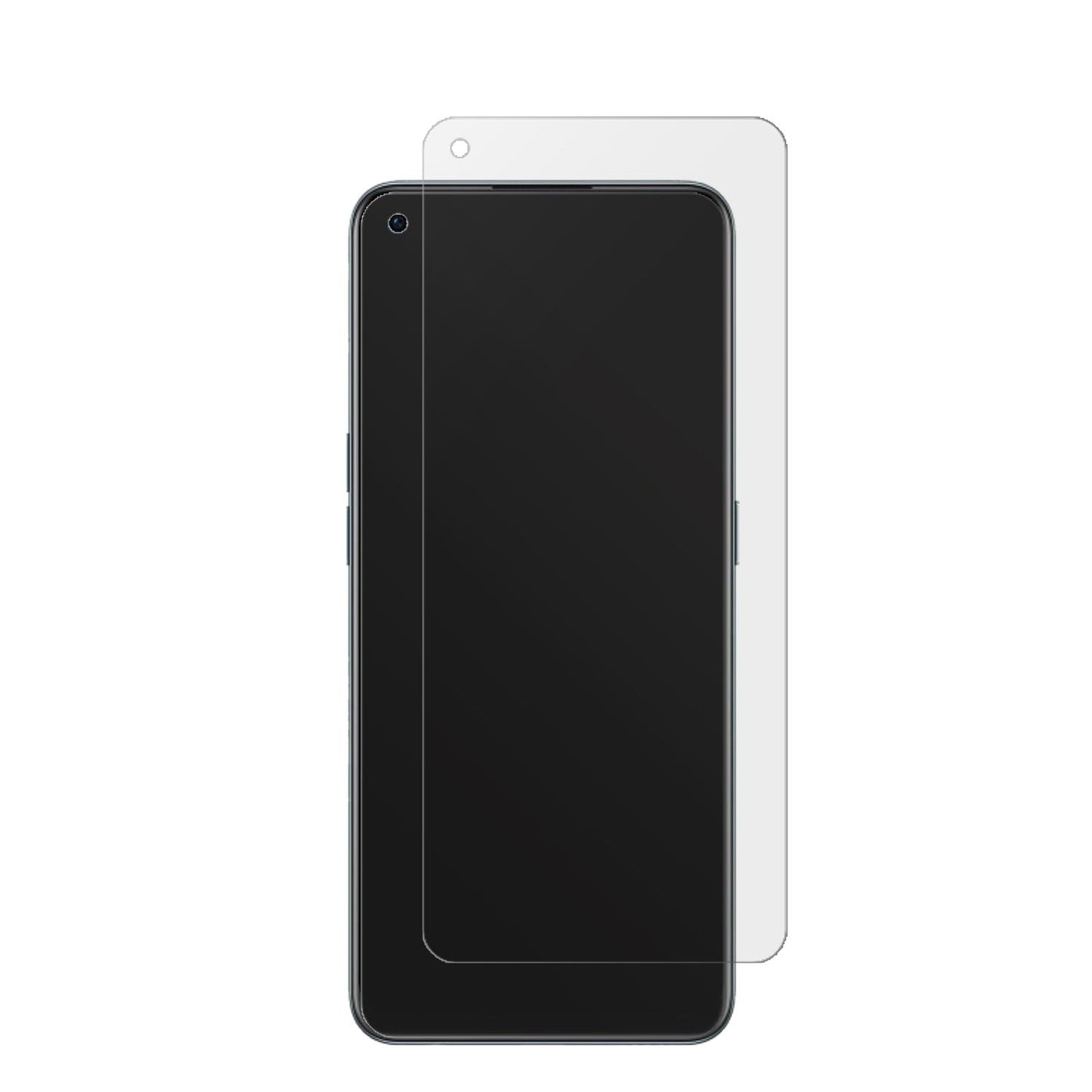 OnePlusNord CE 2 5G mit aufgebrachter dipos Displayschutzfolie, die lästige Fingerabdrücke minimiert