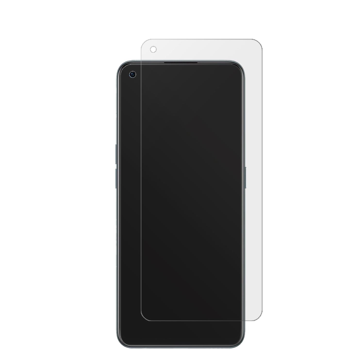 OnePlusNord CE 2 5G mit aufgebrachter dipos Displayschutzfolie, die lästige Fingerabdrücke minimiert