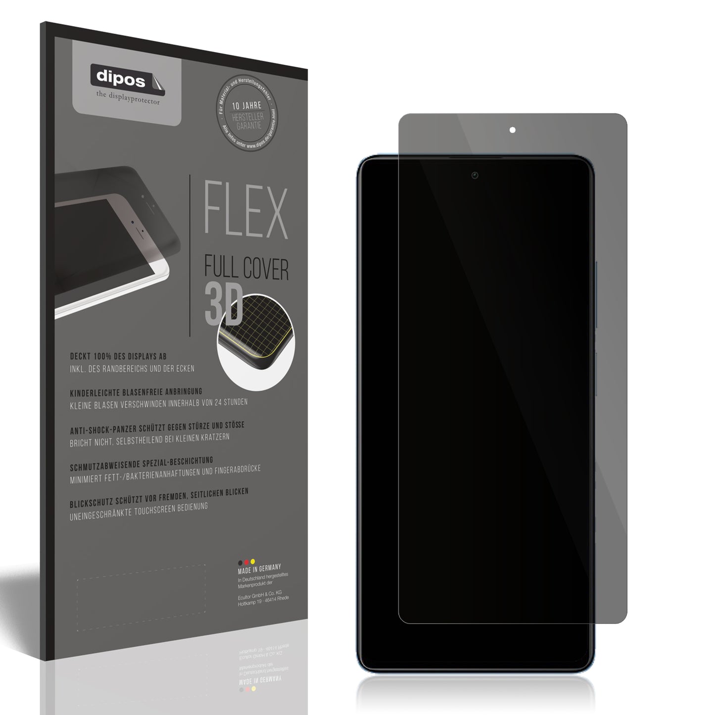Full Cover Privacy Blickschutzfolie für Xiaomi Redmi Note 12 Pro Plus 5G