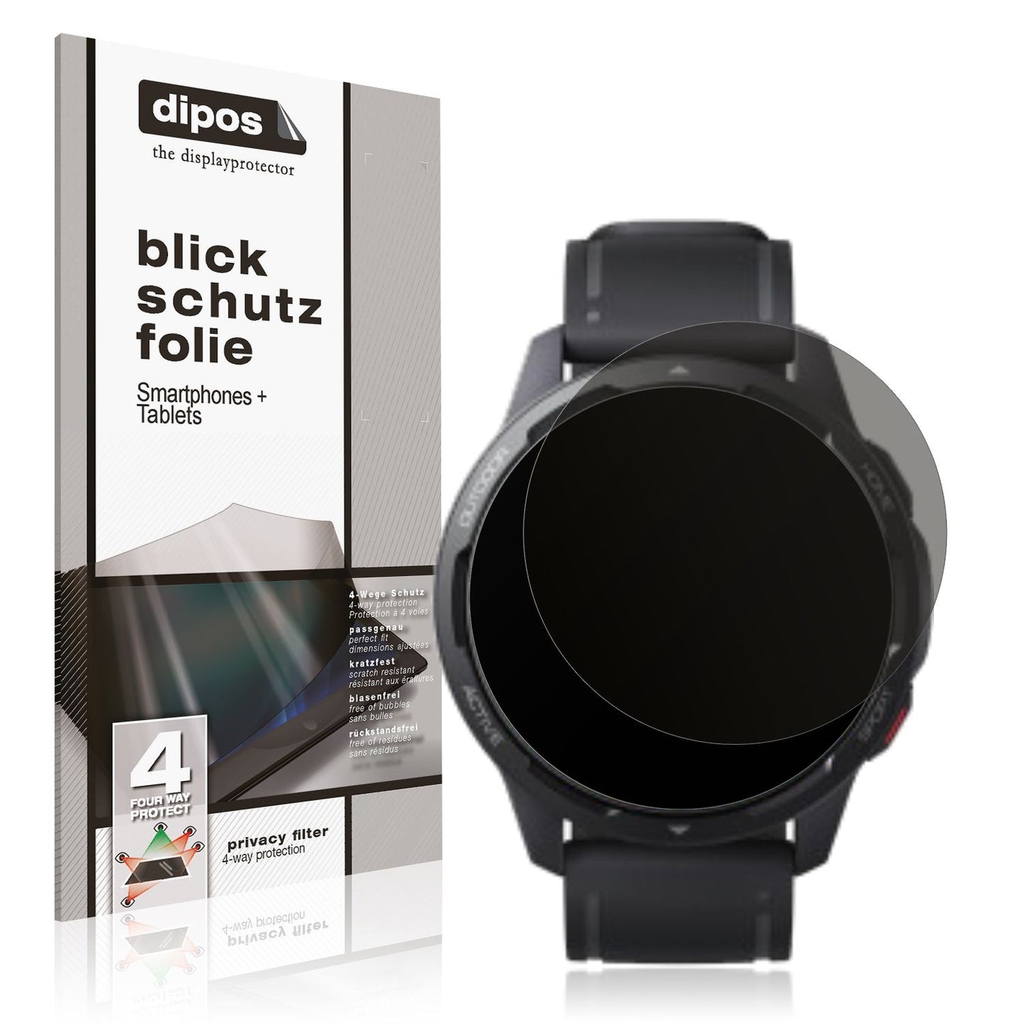 Screen Protector for Xiaomi Watch S1 Active Privacy Filter 4-Way Protection