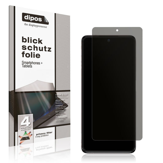 Blickschutzfolie von dipos passend für Xiaomi Poco X3 Pro, präziser Zuschnitt und blasenfrei montiert