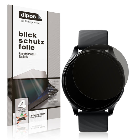 Blickschutzfolie von dipos passend für OnePlus Nord Smartwatch, präziser Zuschnitt und blasenfrei montiert